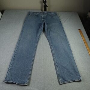 Tommy Hilfiger Jeans Mens 34x32 Blue Relaxed Freedom‎ Straight Leg Denim